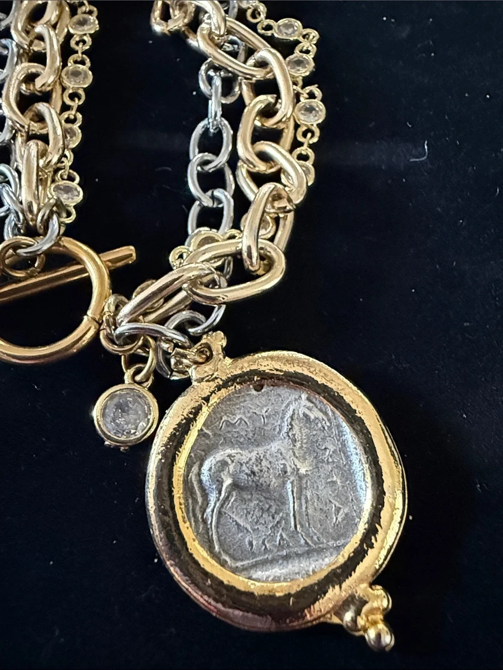 Mia Fiore Gold and Silver Coin Charm Bracelet - Picture 2 of 6